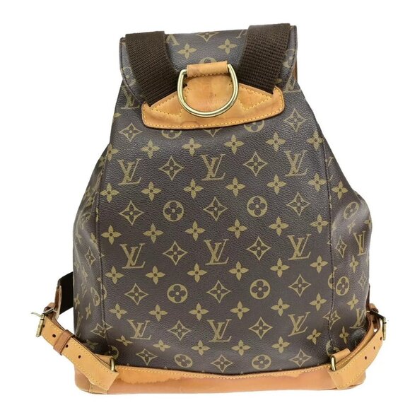 LOUIS VUITTON Montsouris GM Backpack Bag Monogram Leather Brown - Picture 15 of 16